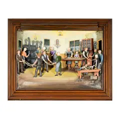 Abner Zook, Pulling Taffy, 1989, mixed media diaroma