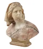 Guisseppe Bessi, Joan of Arc, carved marble