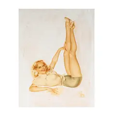 Alberto Vargas, Pin Up Girl, watercolor and pencil on Whatman cold pressed watercolor board