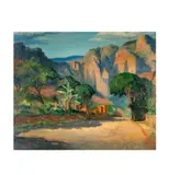 John Maclaughlan Milne, Tropical Mountain Landscape, 1930, oil on canvas