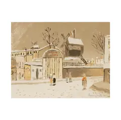 Maurice Utrillo, Le Moulin de la Galette, lithograph