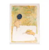 Mario Martín del Campo, Personajes, 1985, lithograph in colors with metallic paper collage on wove paper
