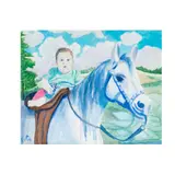 Richard Frank, Portrait of Richard Lewis as an Infant on Horseback, 1991, watercolor