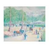 Gail Corbett Sherman, Figures in a Park, oil on canvas