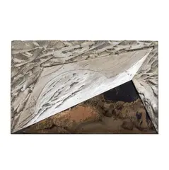 Laddie John Dill, Untitled, mixed media (cement, glass, and pigment on wood panel)