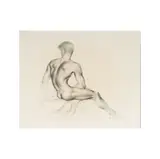 Alejandro de Canedo, Nude Male Study, graphite on paper