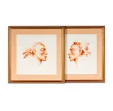 Alejandro de Canedo, Two Works, each: conte crayon on paper each