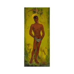 Alejandro de Canedo, Nude Male Figure, oil on board