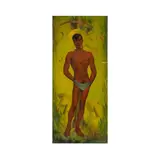 Alejandro de Canedo, Nude Male Figure, oil on board