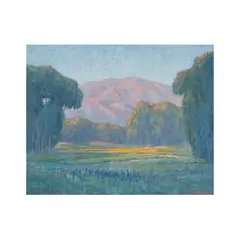 William Dorsey, Mountain and Meadow in Spring, oil on canvas