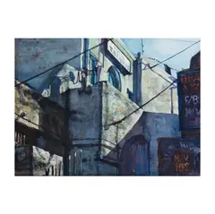 Shirl Goedike, Hotel Tatakh, 1981, watercolor on paper