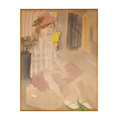 Philippe Henri Noyer, Untitled (Seated Girl), 1966, watercolor on paper