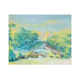 Raymond Everett, River Landscape, gouache