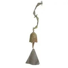 Windchime by Paolo Soleri, cast bronze with Arcosanti cipher Overal:, offered Apr 2025
