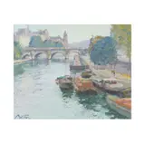 Pierre Bittar, Ile De La Cite, Paris, oil on canvas