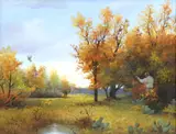 James Delmar Champney, Quail Hunter, oil on canvas