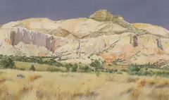 Tom Darrah, Stormy Cliffs, watercolor painting on paper