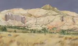 Tom Darrah, Stormy Cliffs, watercolor painting on paper