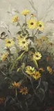 Dalhart Windberg, Daisies and Butterfly, oil on board