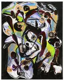 Petronella Greer, Purple Lace, Gallery-wrapped acrylic on canvas