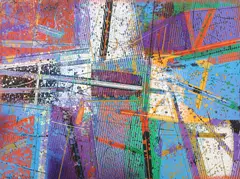 Paul Maxwell, Event, Acrylic painting on stretched canvas-wrapped board