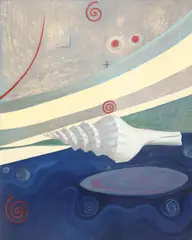 Pablo Cristian Taboada, Subatomic Particles Create a Spindle Shell, oil painting on board
