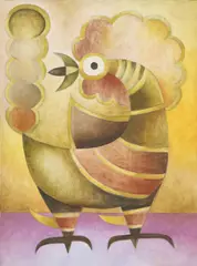 Gallo by Jose Maria de Servin, oil painting on canvas, sold Oct 2025