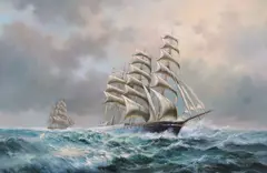 Matt Thomas, Stormy Seascape, oil on canvas