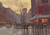 L.I. Francis, Place Vendrome, oil on canvas