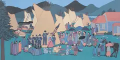 Virginia Stroud, Empire Encampment (1865), offset lithograph print on paper