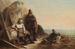 Marooned Smugglers by British School, oil on canvas, sold Sep 2025