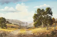 Richard K. Shader, West Medina Lake, oil on canvas