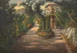E. Pezzana, Jucunde hic manebis, oil on canvas