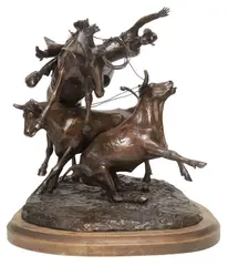 Frank Polk, Every Way But Loose, Patinated bronze sculpture