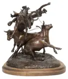 Frank Polk, Every Way But Loose, Patinated bronze sculpture
