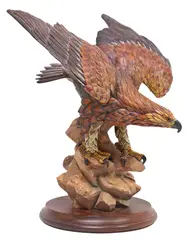 Gunther Granget, "Steinadler (Golden Eagle), Italian carved and polychrome-painted wood sculpture