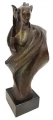 Crystal Woman by Clifford Warren Cullar, Cold-painted bronze sculpture, sold Sep 2025
