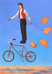 Liliana Wilson Grez, The Balance, acrylic on wood panel