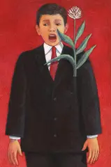 Hombre y Planta by Liliana Wilson Grez, acrylic on wood panel, sold Sep 2025