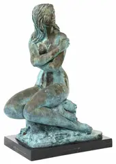 Charles Umlauf, Seated Eve II, 2022, Patinated bronze sculpture