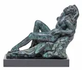 Charles Umlauf, Reclining Female Nude, Patinated bronze sculpture