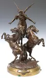 Étienne Henri Dumaige, La Victoire, Prix de Concours (Victory, Competition Prize), Patinated bronze sculpture