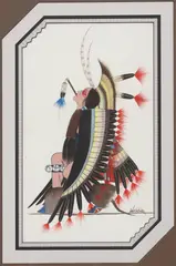 Woogie by George Smith "Woogie" Watchetaker, gouache painting on paper, sold Jul 2025