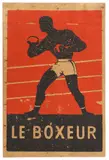 Billy Bishop, Le Boxeur, Gallery-mounted silkscreen print on wood panel