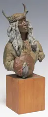 Two Moons by Juan Dell, 1981, Cold-painted bronze sculpture, sold Jul 2025