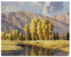 Plourde, New Mexico Landscape, Gallery-wrapped oil painting on canvas