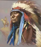 Mary B. Price, Chief of Chiefs, pastel drawing on illustration board