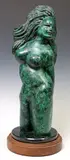 Betty Flaum, Abstract Female Nude, Cold-painted bronze sculpture