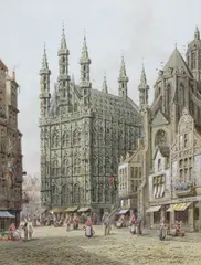 Henry Thomas Schafer, Louvain - Belgium, watercolor
