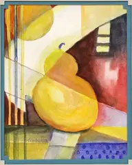 Pear by Judy Copeland, watercolor painting on paper, sold Jul 2025